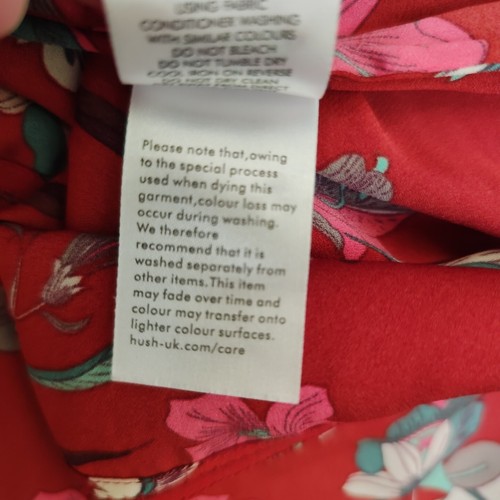 Vestido Hush Liv Botánico Midi Tea Talla 14 Rojo Óxido Estampado Floral Niveles Verano - Imagen 14 de 18