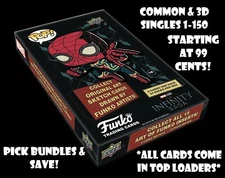 SDCC Upper Deck Funko Pop Marvel Cards *Base Set #1-150 with 3D* Pick & Complete