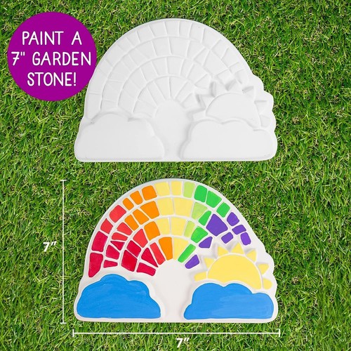 Creative Roots Paint Your Own Rainbow Stepping Stone Craft Kits for Kids,... - Bild 6 von 10