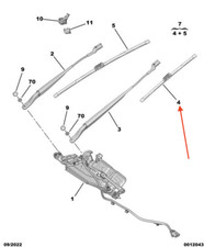 PEUGEOT 2008 Front Left Wiper Blade RHD 9829427680 NEW GENUINE