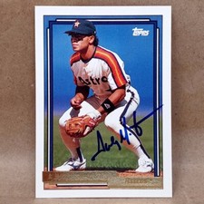 1992 Topps Gold #214 ANDY MOTA Autographed SIGNED Card HOUSTON ASTROS