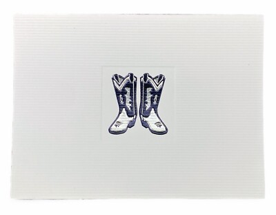 4.5 x3.5  Cowboy Boot 15 Blank Folded Cards 18 Envelopes Wright Designs Houston 