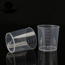 10x 30ml MEDICINE MEASURING CUPS Clear Disposable Liquid Measure Pot Container