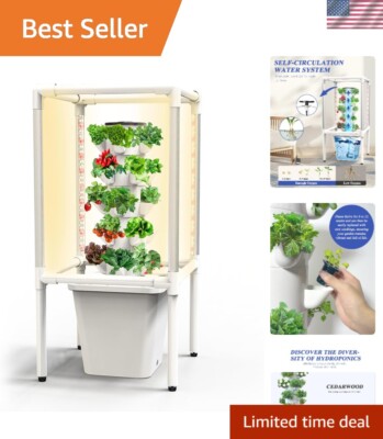Sjzx Hydroponic Growing System with Grow Lights No Seedlings Included |25-Pla...