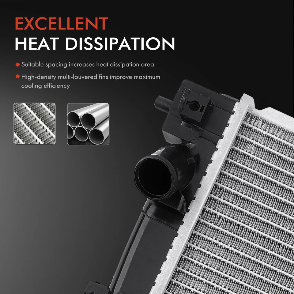 Radiador sin enfriador de aceite para Toyota Echo 2000-2005 Scion xA xB 2004-2006 1,5 L Foto 4 de 4