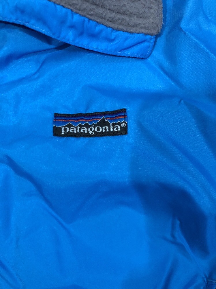 【レア】Patagonia Shelled Fleece Jacket USA VINTAGE PATAGONIA Shelled Jacket Kids Size 9-10 Blue Fleece