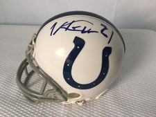 Vontae Davis & Mike Adams (2) Signed-Autographed Colts Mini Helmet Pro Bow 'l6  