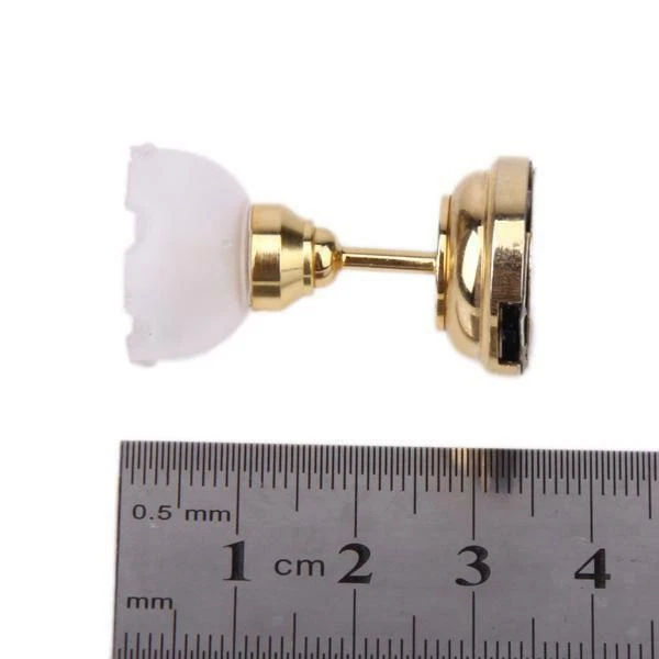 1:12 Lampada Da Soffitto In Miniatura Per Casa Delle Bambole Luci A LED 2x - Immagine 4 di 4