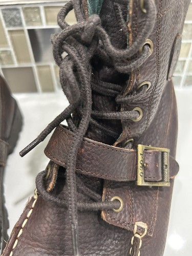 Polo Ralph Lauren garçons bottes Ranger cuir marron à lacets 7. - Photo 8/12