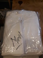 10 PACK NEW MEDIUM Medline Disposable Patient Gowns WHITE ZIPPER FULL LENGTH