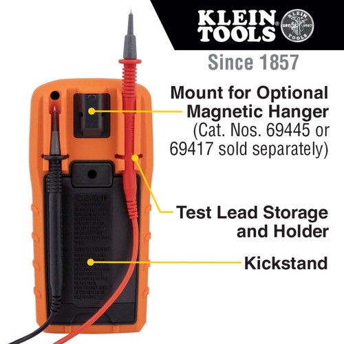 Multímetro digital Klein Tools MM720 TRMS rango automático 1000 V temperatura baja impedancia - Imagen 2 de 12