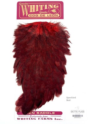 Whiting Farms Coq de Leon Hen Saddle - Speckled Red
