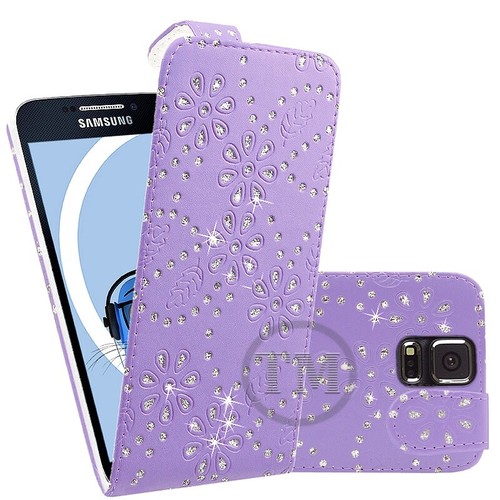 Leather Sparkly Glitter Bling Diamond Flip or Wallet Case Cover Pouch all Models - Picture 95 of 151