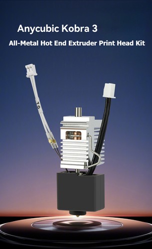 1 Pack Kobra 3 Hotend, All-Metal Hot End Extruder Print Head Kit Heater Block - Zdjęcie 7 z 18