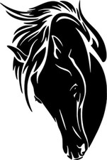 Horse Head Wild Horses Art Graphic Wall Car Window Vinyl Sticker Decal