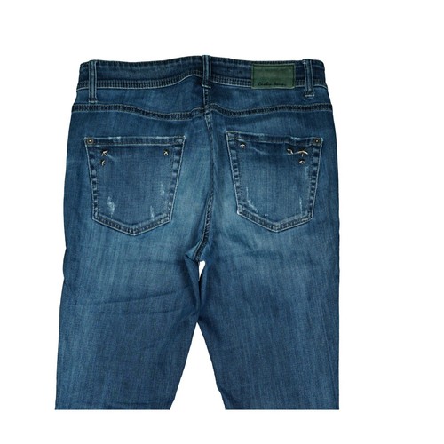 CAMBIO 40 L30 Jeans Hose blau Damen Parla Skinny Stretch Nieten Sterne used Look - Bild 5 von 5