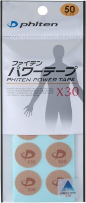 JAPAN PHITEN POWER TAPE/PATCHES AQUA TITANIUM X30 50 Blatt