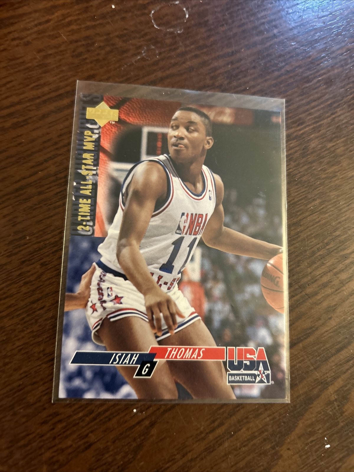 Isiah Thomas 1994 Upper Deck Basketball USA Gold Medal #70 Detroit Pistons (bk1)