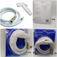 PLUMB PAK PP815-8 White Kitchen Sink Sprayer Faucet Hose Spray Head