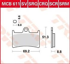 Plaquettes de frein organiques KH252 KH380 pour Yamaha FZ6 et FZS 600