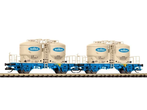 PIKO 47682 2tlg. Set Zementsilowagen der DB AG Soda, Ep.V, Spur TT