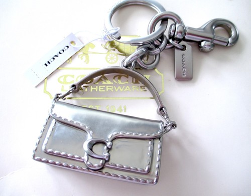 NWT Coach 3D Metal Tabby Handbag Key Chain Fob Keychain Bag Charm CS246 - 第 1/11 張圖片