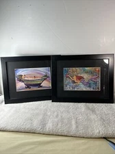 Set of 2 - Sea Maiden Prints, Signed by Artist, Colorful Prints, Framed, NICE