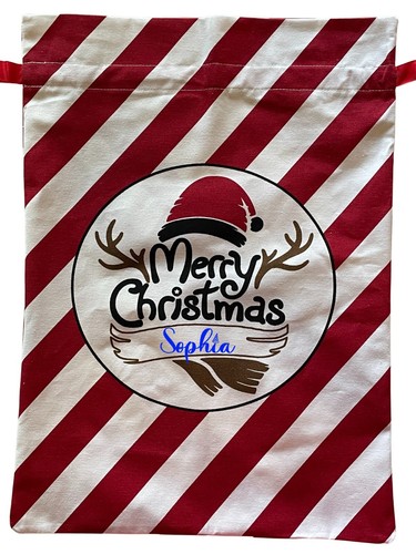 Christmas Santa Bag Gift Sacks Presents Bag | Name on Christmas Sack Included - Picture 64 of 87