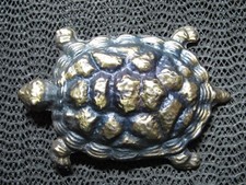 LARGE TURTLE TORTOISE CUT OUT HIPPIE BELT BUCKLE VINTAGE RARE 1970s USA