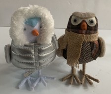Target Wondershop Xmas Birds Featherly Friends Fritz Piper Owl Blue Jay Lot Of 2
