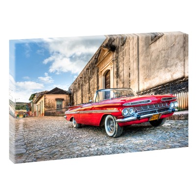 Chevrolet sw// grün Bild auf Leinwand Keilrahmen Poster XXL 120 cm*80 cm 015