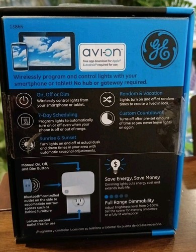 GE Plug-in Smart Dimmer - Bluetooth (13866) Weiß (Open Box) - Bild 2 von 11