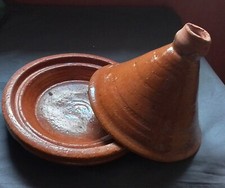 Plat A Tajine (Terre Cuite) 100% Ancien ( 2pers) Déjàs Utilisé, 1992.