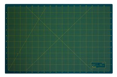 Schneidematte 3-lagig  selbstheilend grün schwarz 60x90cm Schneideunterlage A1