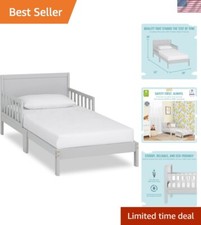 Brookside Toddler Bed In Pebble Grey, Greenguard Gold /JPMA Certified, Low To...