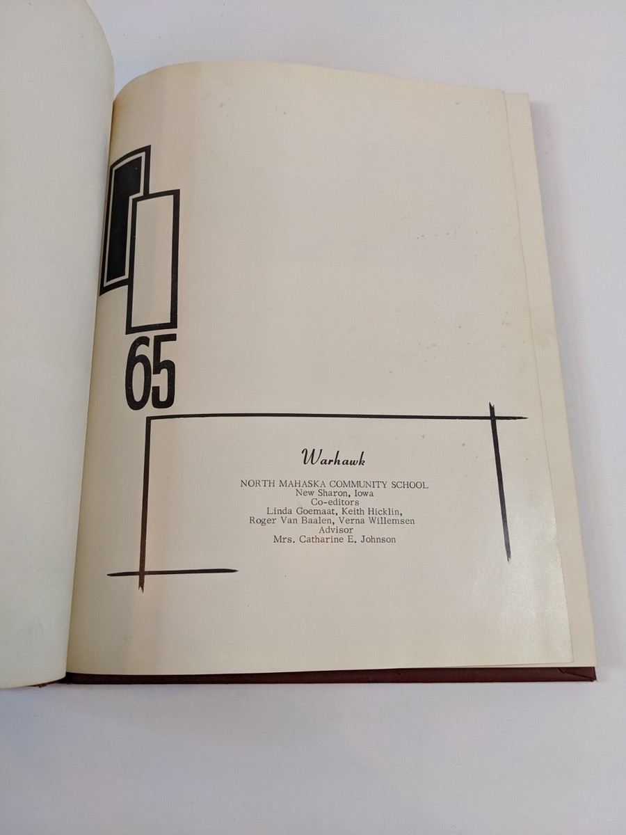 Kay Jewelers Dawley Farms Yearbook 1965 Warhawk North Mahaska Iowa