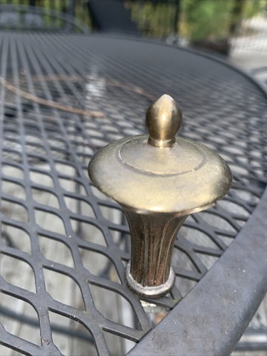 unique vintage lamp finial lighting part solid metal ball end nice shape - Picture 12 of 12
