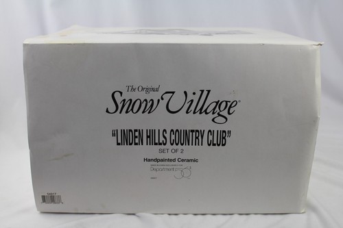 Dipartimento 56 Snow Village Linden Hill's Country Club #54917 con luce/cavo, scatola - Foto 10 di 11