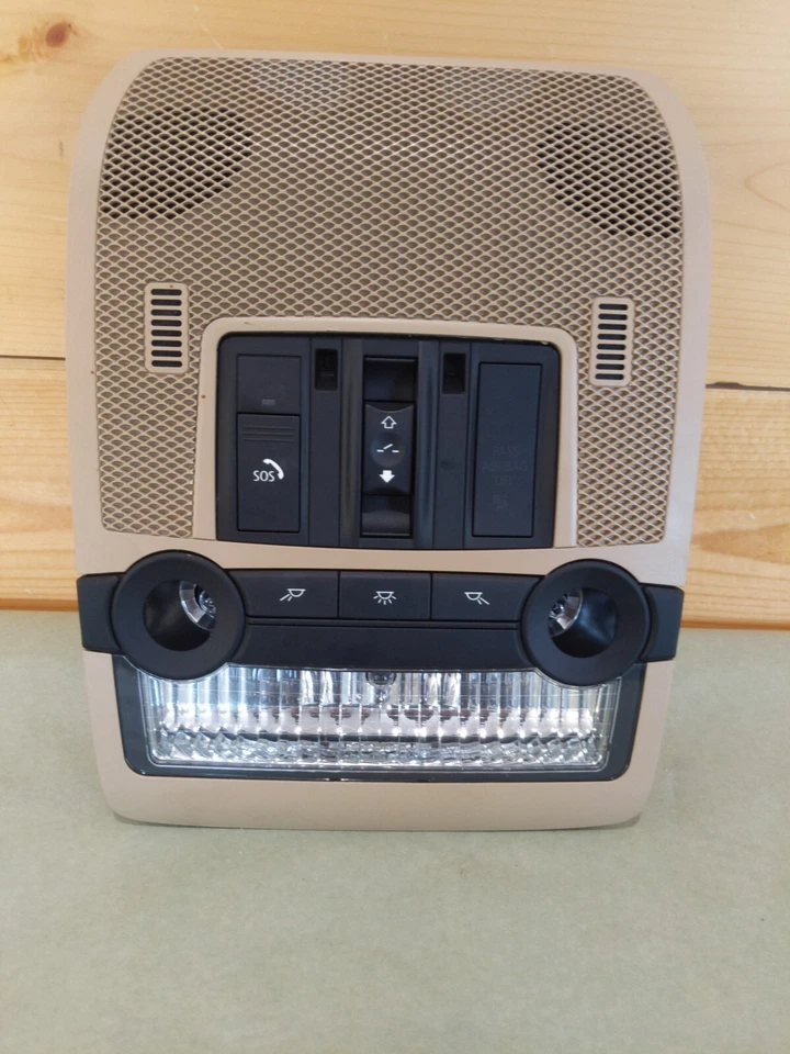 Unidad de consola superior BMW X5 2007-2014 bronceada con interruptor de techo corredizo 6319173790 OEM Foto 2 de 4