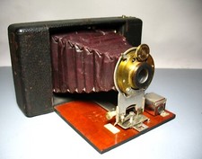 Blair Folding Camera 4 3/4" by 5 1/2" Burgundy Bellows For Parts or Repair