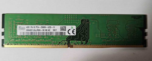 HMA851U6JJR6N-VK Hynix 4GB DDR4 Non ECC PC4-21300 2666MHz 1Rx16 Memory