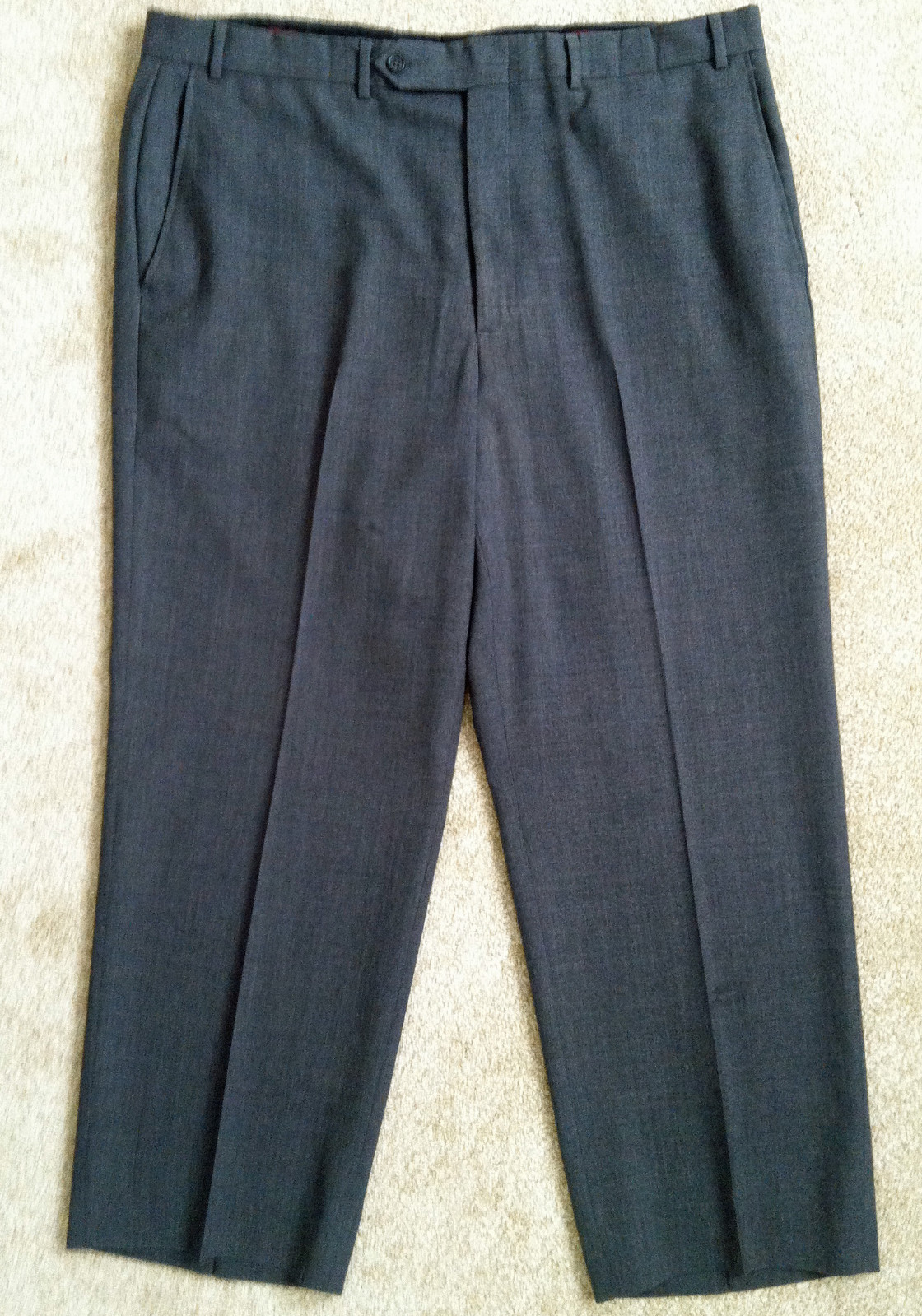 Men’s wool dress pants, grey, waist 40", 39" length, 4 pockets, C&R Clothiers eBay
