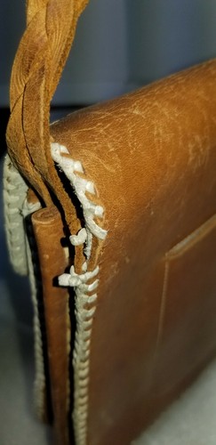 Hand Tooled Bird & Floral Embossed Mexico Brown Leather Purse Boho Western - Picture 7 of 12