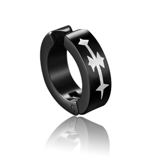 1 x Titanium Norse Viking Runes Hoop Clip On No Piercing Huggie Earring - Picture 19 of 46
