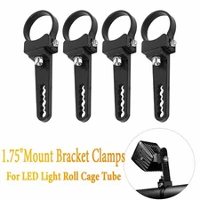 4pcs 2" inch LED Light Bar Mount Bracket Light Clamps For Roof Roll Cage Offroad