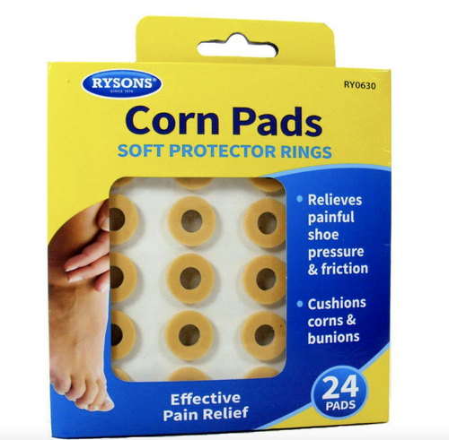 24 x Almohadillas redondas de espuma de maíz Cojín Adhesivo Anillo protector Yeso Pie Puntera - Imagen 5 de 6