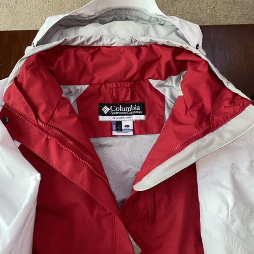 Chaqueta de esquí Columbia Omni-Tech para mujer talla grande roja y blanca - solo capa exterior - Imagen 3 de 24