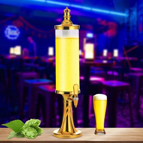 Distributore Torre Birra Dispenser Bevande Dispenser Bevande 3L Luce LED Bar Festa
