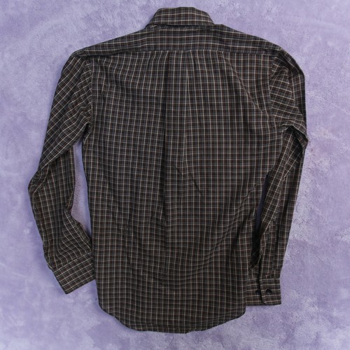 Wrangler Mens Button Down Long Sleeve Shirt Size Small Brown Plaid - Lightweight - Picture 8 of 8
