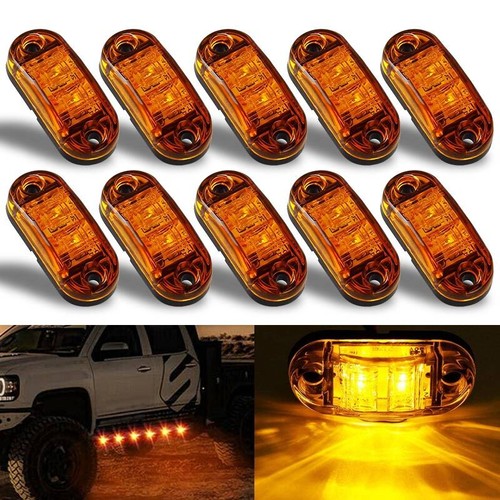 LED Clearance Lights Side Marker Lamp Amber Red White Truck Trailer Lorry E Mark - Picture 12 of 101